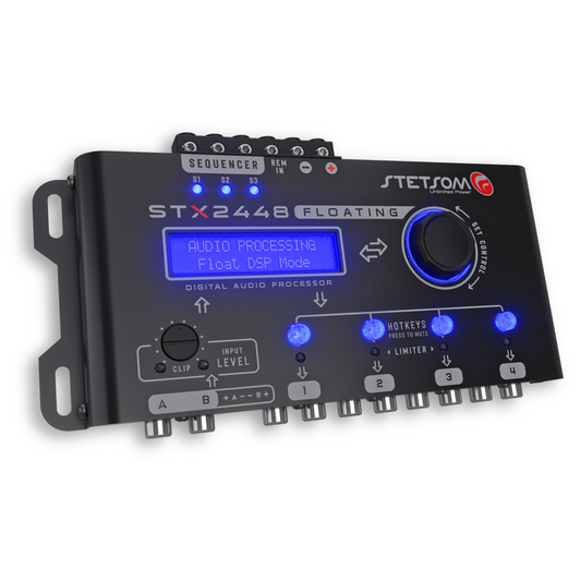 Stetsom STX2448 FLOATING Full Professional DSP Digital Signal Processor PRO, Crossover & Equalizer, Remote Sequencer 2.4