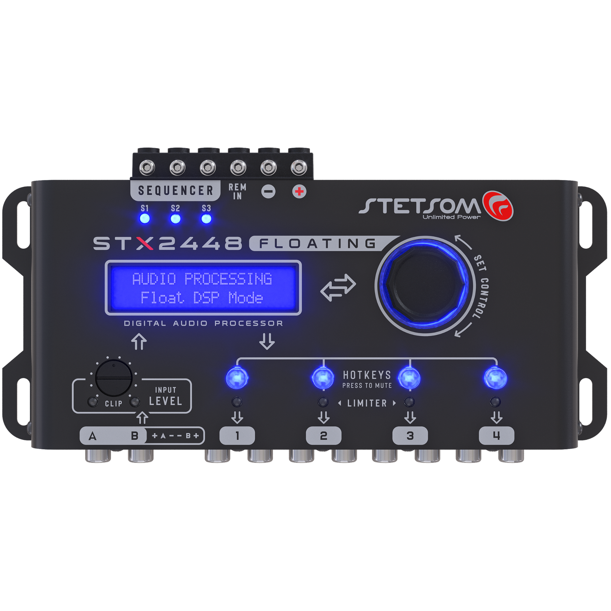 Stetsom STX2448 FLOATING Full Professional DSP Digital Signal Processor PRO, Crossover & Equalizer, Remote Sequencer 2.4