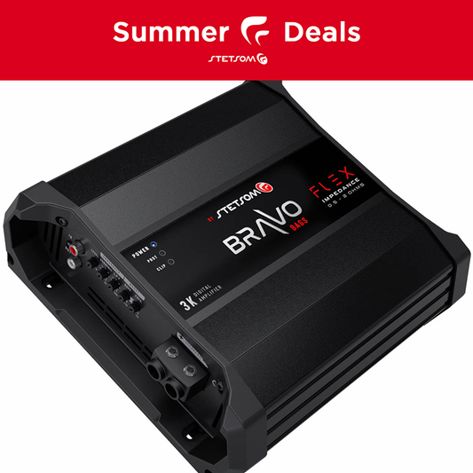 Stetsom BRAVO BASS Flex 3K 0.5~2ohm (Auto) Mono Class D Car Audio Amplifier, Automatic Impedance System 0.5 to 2 Ohms