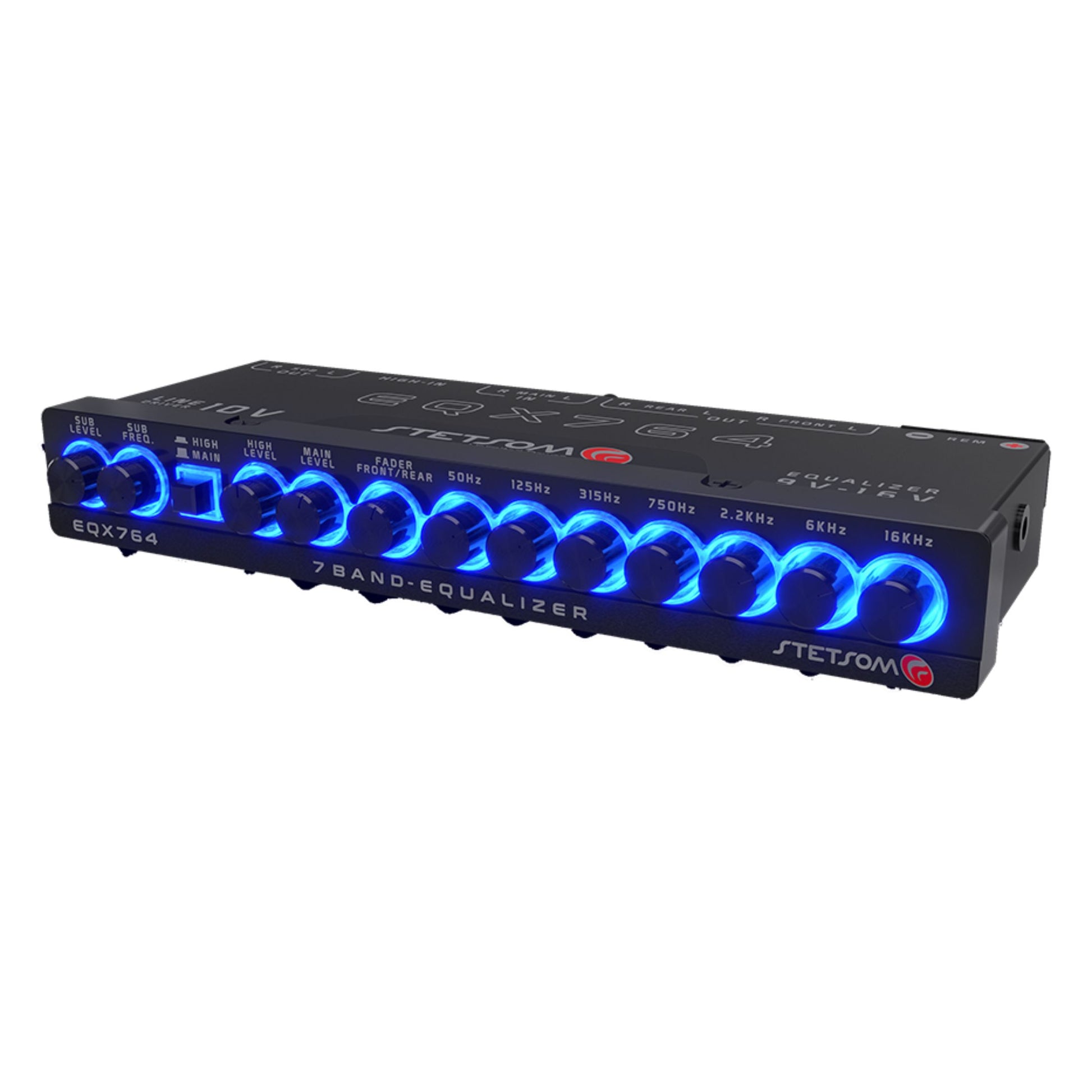 Stetsom EQX764 Graphic Equalizer 7 Band Equalization Modern Blue LED