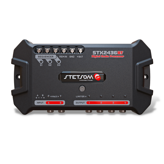 Stetsom STX 2436 Bluetooth DSP Crossover & Equalizer 4 Output Channel Full Digital Signal Processor 2.4