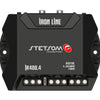 Amplificador multicanal digital compacto Stetsom IR 400.4 de 4 canales y 400 W de rango completo 